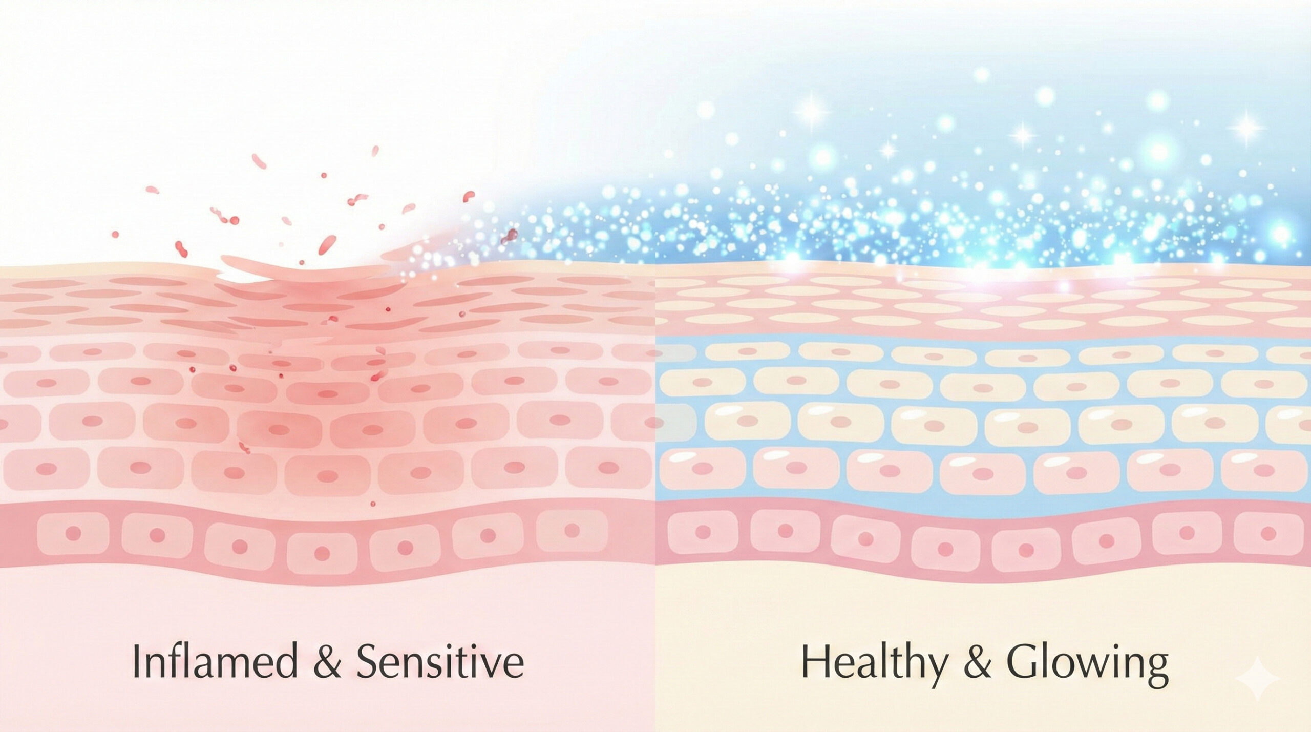 皮膚理論に基づくニキビケアのメカニズム図解