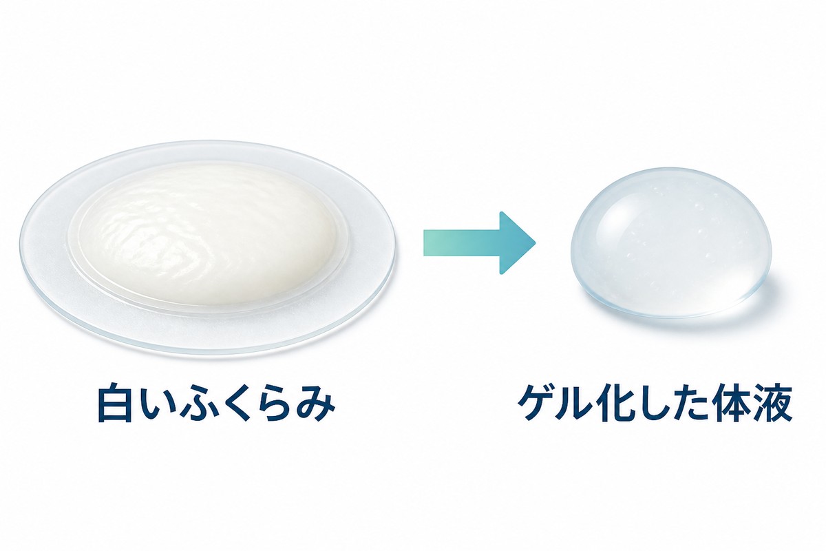 パッチが白く膨らむ現象の正体を説明する図解