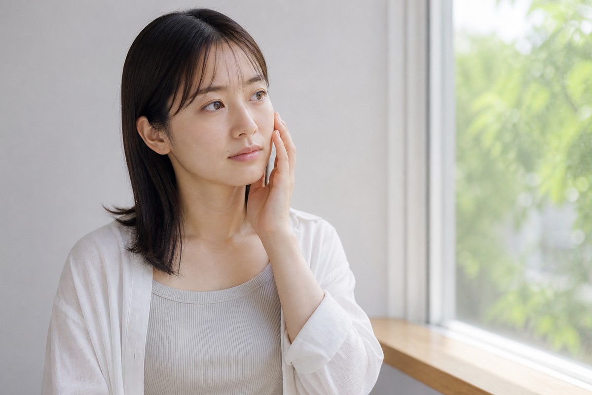 自分の肌質に合うスキンケアを考える日本人女性