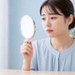 ニキビの塗り薬の副作用について調べる日本人女性