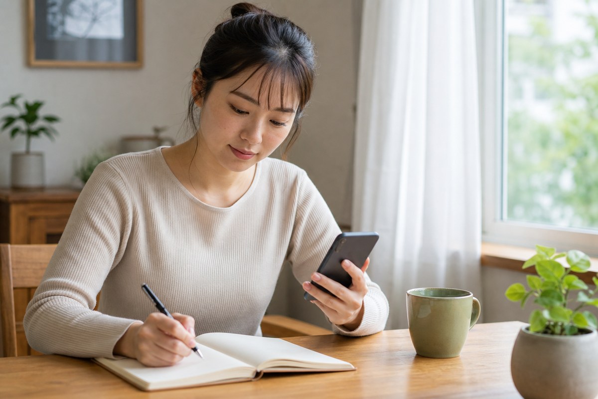 自分に合う相談先への予約を落ち着いて計画する日本人女性