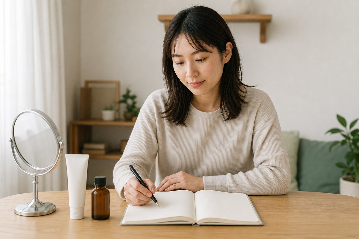 ニキビ薬が効かない疑問をノートに整理する日本人女性