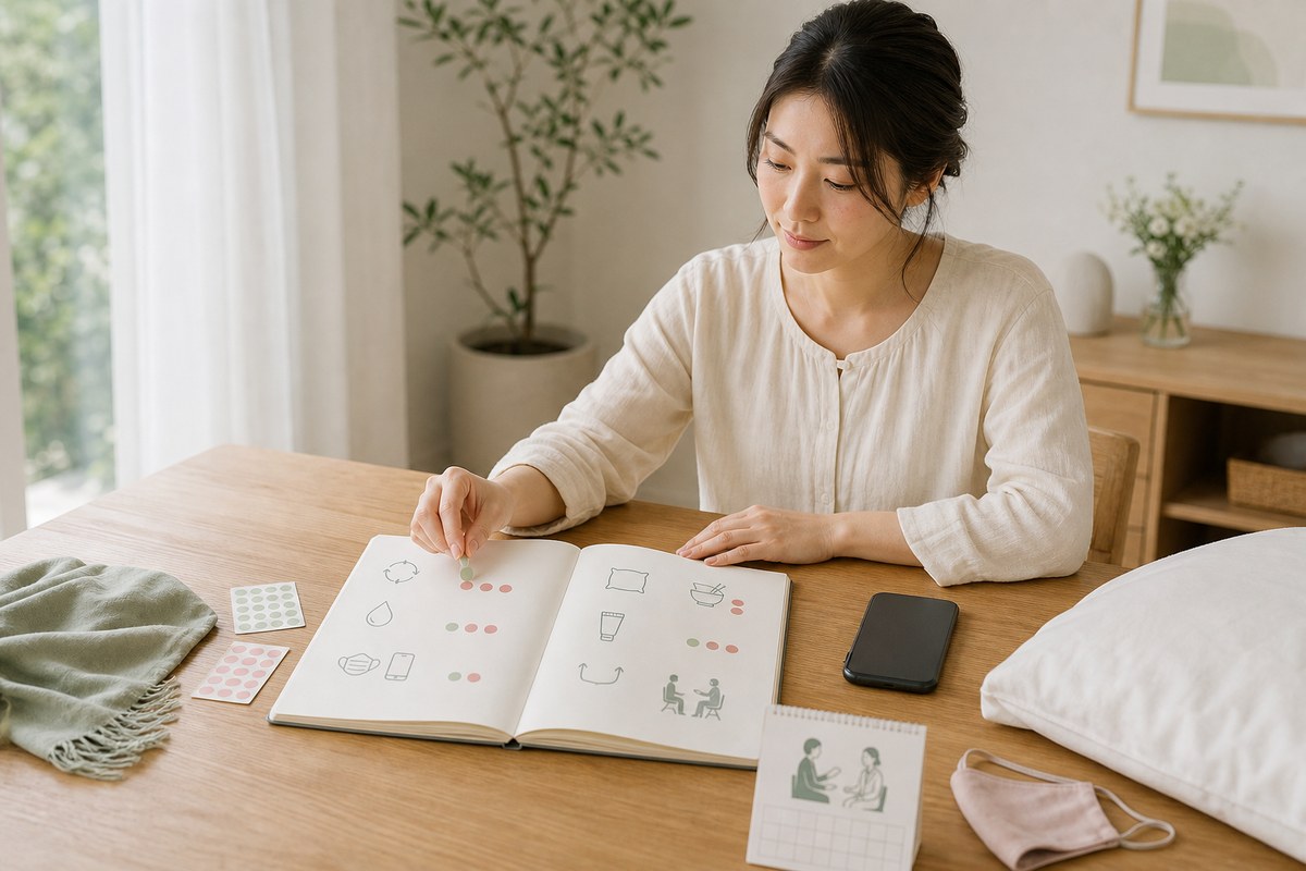 原因を切り分けながら次の行動を整理する日本人女性