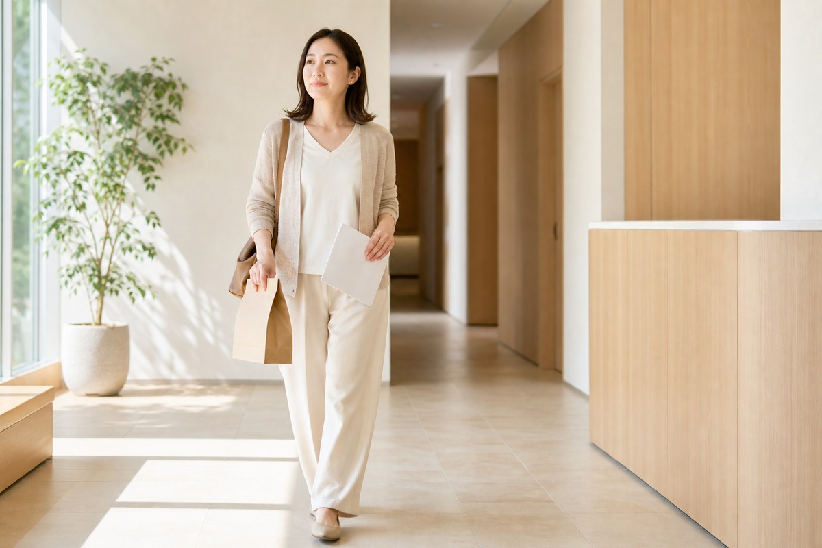 皮膚科で説明を受け自分に合う次の一歩を選ぶ日本人女性
