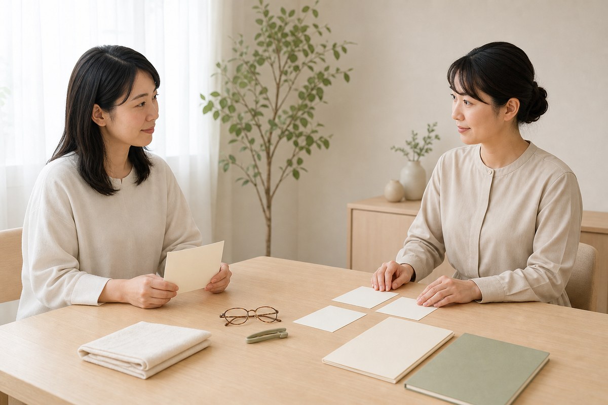 こめかみ・眉間の悩みが続く際に次の選択肢を相談する日本人女性